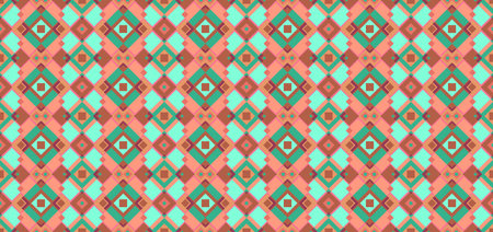 Geometric background vector illustration. Colorful Decorative graphic pattern. Seamless retro style...