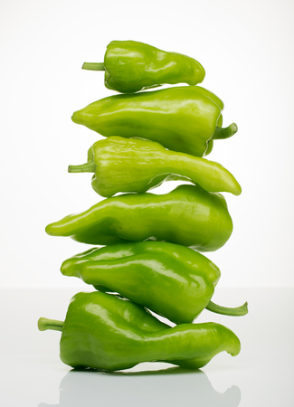Green pepper tower. Healthy foodの写真素材