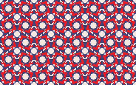 Round Geometric seamless texture background. Colorful Decorative graphic pattern vector illustrationのイラスト素材