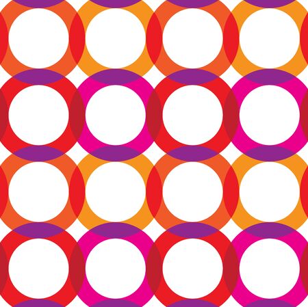 Geometric background vector illustration. Colorful Decorative graphic pattern made of circles. Seamless patternのイラスト素材