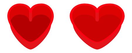 heart-shaped silicone mold. vector illustrationのイラスト素材