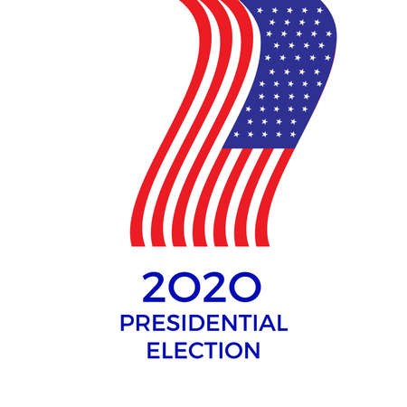 USA flag 2020 presidential election concept. Vector illustrationのイラスト素材