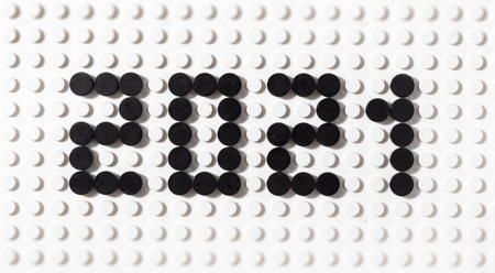 2021 year concept. Circle shaped number