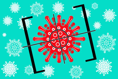 Covid-19 virus tracking concept. Vector illustrationのイラスト素材