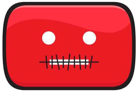 Censored Video Social media icon, channel video content. Vector illustrationのイラスト素材