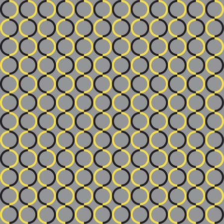 Seamless pattern of geometric shapes background with 2021 year trendy yellow and gray colors. Flat...