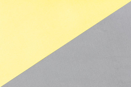 Yellow paper and grey foam sheet with diagonal texture background. Template for for text or drawingの写真素材