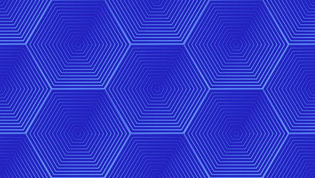 Blue Hexagon geometric background. Seamless pattern vector illustration