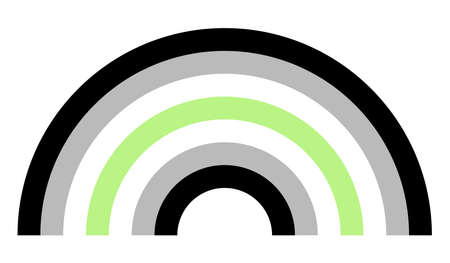 Agender rainbow symbol isolated on white background. Agender icon. Vector illustrationのイラスト素材