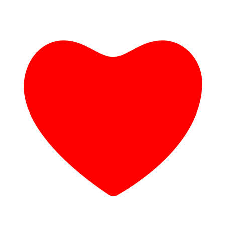Rounded Heart icon for web and app. Flat vector illustrationのイラスト素材