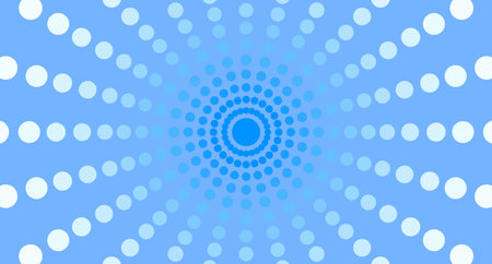 Dotted circular background Concentric pattern. Vector illustrationのイラスト素材