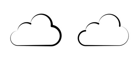 Modern cloud icon symbol. Outline style. Vector illustrationのイラスト素材