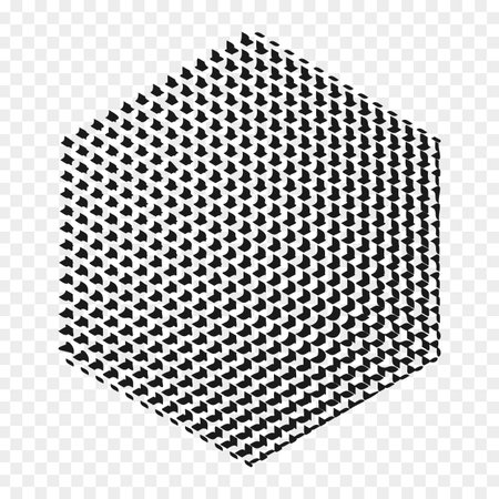 Decorative Hexagon with geometric pattern texture. Vector illustration