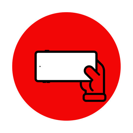 Modern Symbol of Cell phone use forbidden. Flat vector illustrationのイラスト素材
