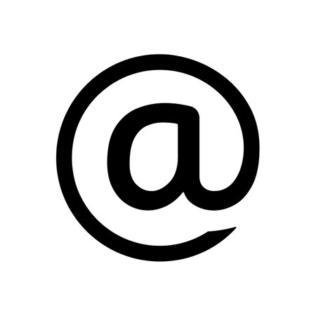 At sign icon symbol. Flat vector illustrationのイラスト素材