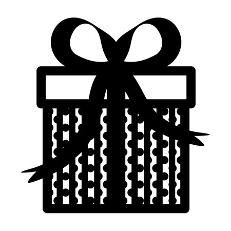 Decorate Gift box icon. Vector illustrationのイラスト素材