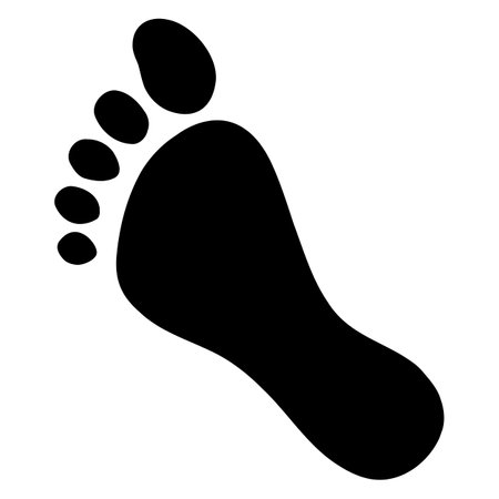 Footprint silhouette icon. Vector illustrationのイラスト素材