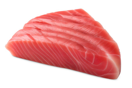 Raw Tuna sashimi isolated on white background. AI generativeの素材