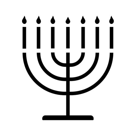 Menorah icon symbol. Vector illustrationのイラスト素材