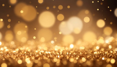 Golden glitter abstract festive background. AI Generativeの素材