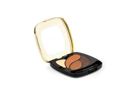 Bright eye shadow close-up on white backgroundの写真素材