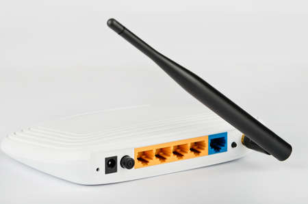 Internet gateway with an empty port and the antennaの写真素材