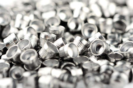 set of small-caliber lead bullets gun closeupの写真素材