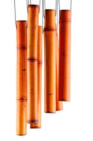 Bamboo sticks on a white closeupの写真素材