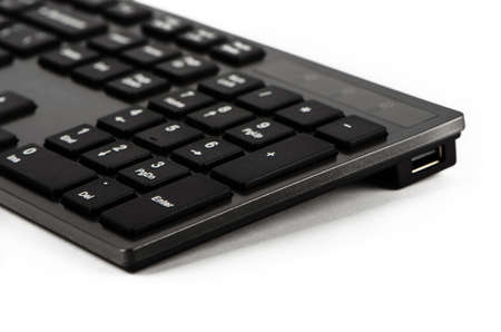 Element of black keyboard with white lettersの写真素材