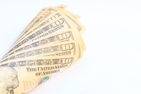 Rolls Dollar banknotes, Dollar currency money, American dollar, US dollarの写真素材