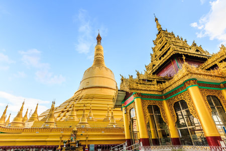 Shwemawdaw Pagoda the hightest pagoda in Myanmar, Bago, Myanmar.