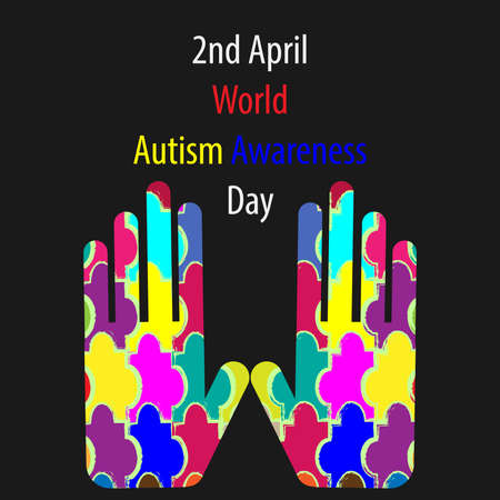 2nd april world autism awareness day illustration vector imageのイラスト素材