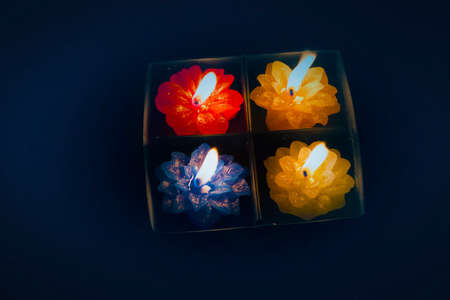 selective focus Image of celebrating Happy Diwali.Famous Indian festival.の写真素材