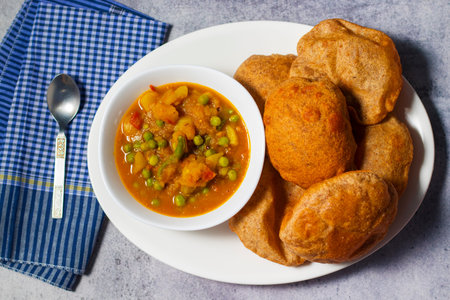 Vegetable soup with chickpeas and dumplings.