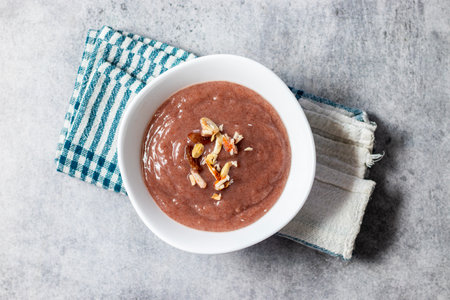 health and delicious "Ragi Porridge" made of ragi Millet.の写真素材