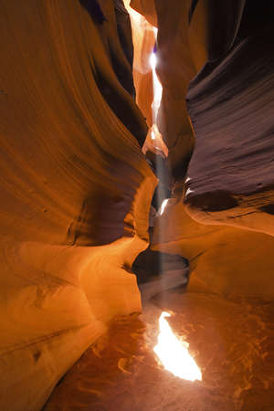 Upper antelope canyon illuminated by sun in Page, Arizona, USA during summersの写真素材