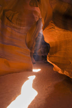 Upper antelope canyon illuminated by sun in Page, Arizona, USA during summersの写真素材