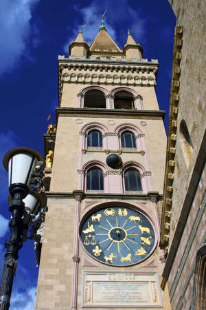 The cathedral of Messina: the tower bellの写真素材