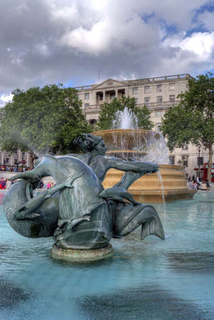 Trafalgar Square fountainのeditorial素材