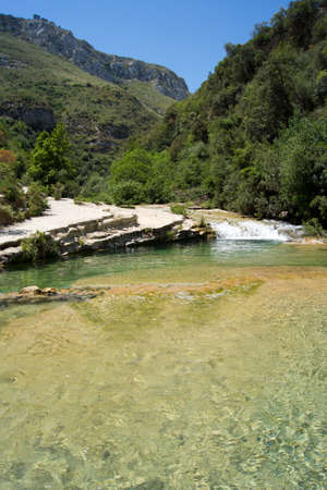 The river of Cavagrande in Sicilyの写真素材