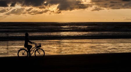 Relaxing sunsetの写真素材