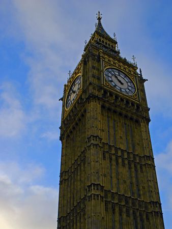 Big Ben the famous clock tower of London, Englandの写真素材