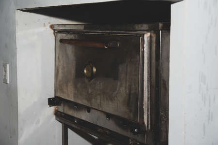 stainless steel pizza oven restaurantの写真素材