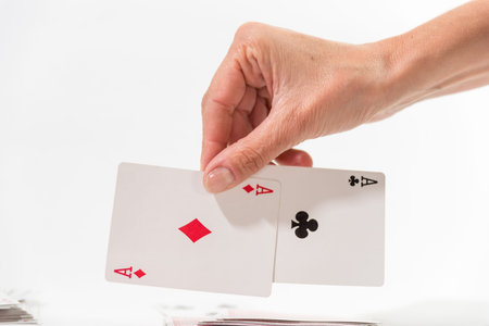 card cards of different colors in fan