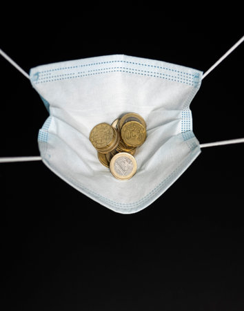 Medical face mask with money