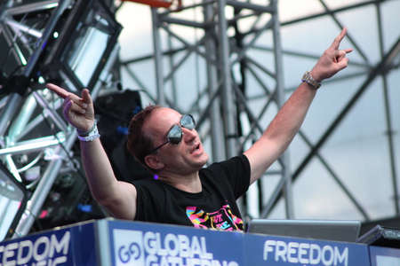 MINSK, BELARUS - JULY 6  Paul van Dyk at the Global Gathering Festival on July 6, 2013 in Minskのeditorial素材