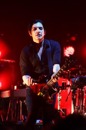 MINSK, BELARUS - SEPT 22  Rock band Placebo and Brian Molko in concert at the Sport Palace on...
