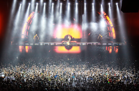 MINSK, BELARUS - FEBRUARY 21  Members of ARMIN ONLY  Intense show with Armin van Buuren in...