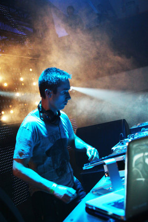 MINSK, BELARUS - APRIL 16, 2011  DJ Eddie Halliwell performs at Urban Wave festival on April 16,...