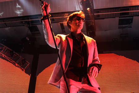 MINSK, BELARUS NOVEMBER 6, 2010   A-ha  band  Morten Harket, Paul Waaktaar-Savoy, Magne Furuholmen  performs during the live concert in Minsk on November 6, 2010のeditorial素材